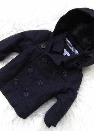 Стильная демисезонная куртка пальто парка  с капюшоном jacadi