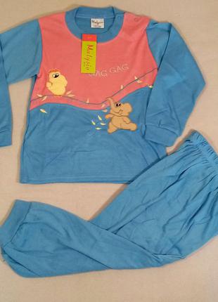 Детская трикотажная пижама, піжамка р. 122-128, пижама для дев...