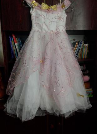 Нарядное платье на девочку 6-7 лет