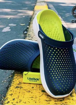 Крокс лайтрайд нави цитрус crocs literide clog navy citrus