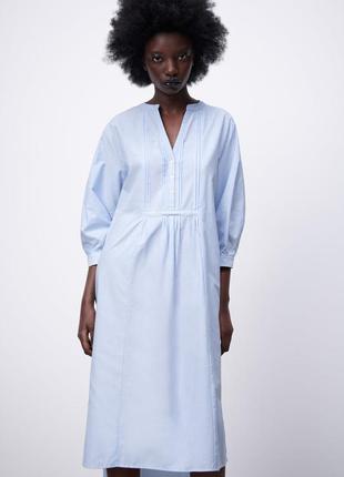 Нове літнє плаття сорочка туніка міді zara xs 36