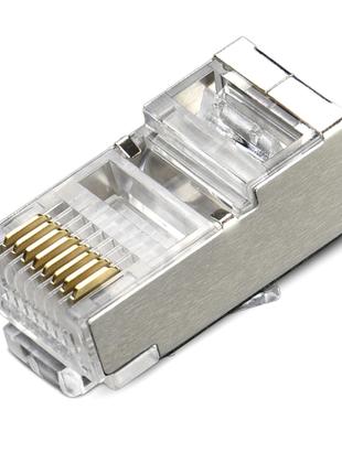 Коннектор RITAR RJ-45 8P8C FTP Cat-6 экранированный (100 шт/уп...