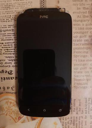 Дисплей HTC One S (Z320e, Z520e, Z560e) с сенсором черный + рамка