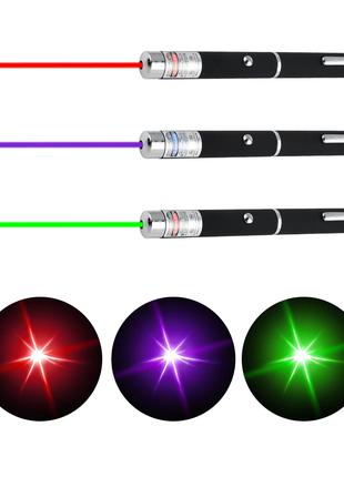 Лазерный прицел, указатель 5 мВт Red / Purple / Green