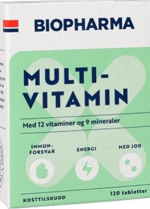 Мультивитамины Biopharma, 120 шт, Норвегия ОПТ и розница