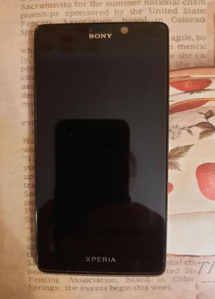 Дисплей Sony LT30p Xperia T с сенсорным стеклом и рамкой черный
