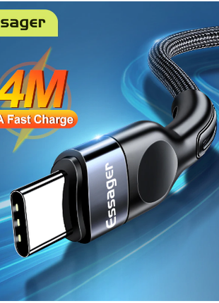 Essager USB Type C Nylon кабель быстрой зарядки QC3.0 5V/3A 1 м