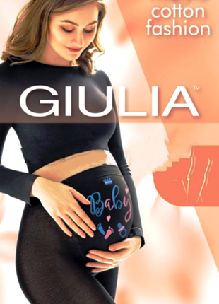 Колготки для беременных с хлопком giulia mama cotton fashion m...