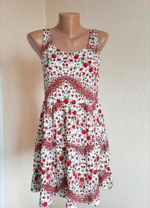 Платье сарафан цветочный принт для девочки подростка