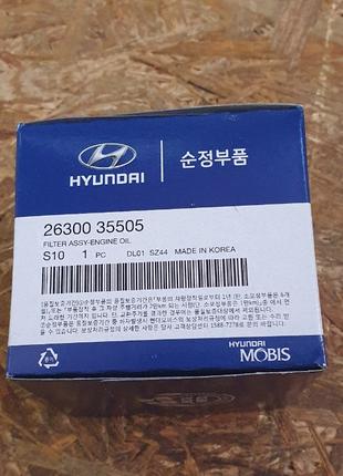 Фильтр масляный, Hyundai, 26300-35505.