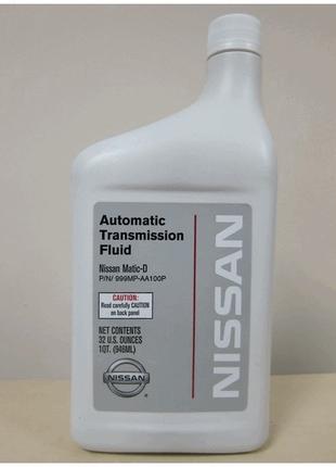 Масло AT-Matic D Fluid 0.946 L, Nissan, 999MP-AA100-P.