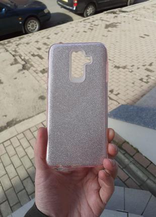 Чохол силікон Samsung J810 J8 2018 Glitter Pink