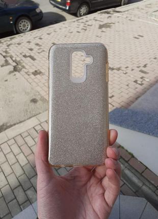 Чохол силікон Samsung J810 J8 2018 Glitter Gold