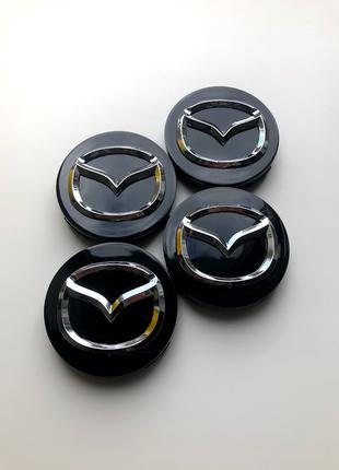 Ковпачки в диски Мазда Mazda 56мм 167-CAP Чорні