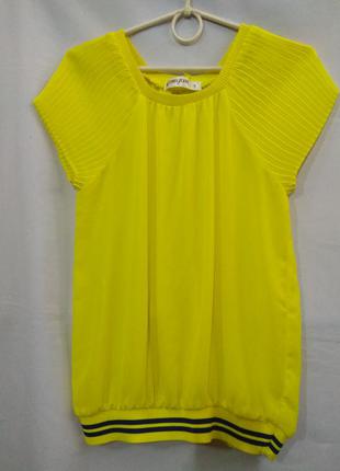 Женская яркая блюза  gloria jeans размер s.  жёлтая блуза