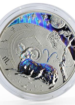 Срібна монета Камерун Знак Зодіаку Овен 500 франків КФА