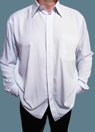 Белоснежная мужская рубашка fharaon, большой размер и рост.