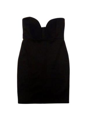 Маленькое черное  новое мини платье-бюстье, размер 12-14 англия.