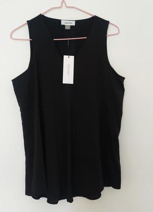 Новая базовая блуза  calvin klein оригинал черная блузка кофта...