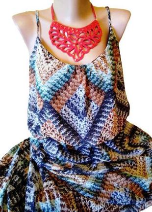 Макси платье, сарафан new look с многоцветным геометрическим п...
