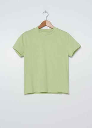 Новая базовая хлопковая футболка house светлая  салатовая  блуза