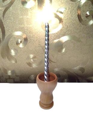 Дерев'яний свічник, або чарка для спиртних напоїв, ручна робота.