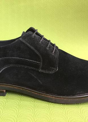 Туфли новые мужские замшевые черные
