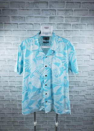 Мужская гавайская рубашка с коротким рукавом m&s collection