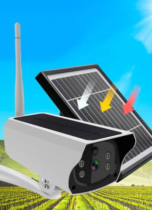 Уличная IP камера видеонаблюдения с солнечной панелью WI-FI UK...