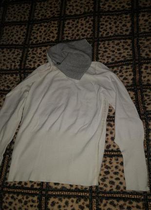 Белая кофта, свитер, пуловер трансформер от фирмы betty barcla...