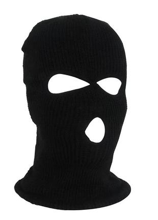 Балаклава маска (бандитка ) черная, унисекс