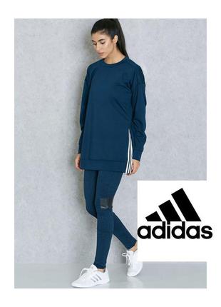Удлиненный оверсайз свитшот adidas теплый