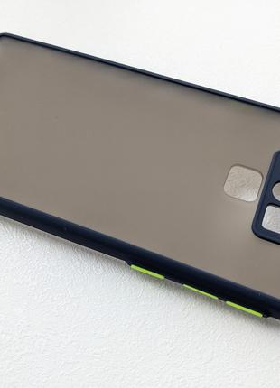 Противоударный матовый чехол для Samsung Galaxy Note 9 Синий