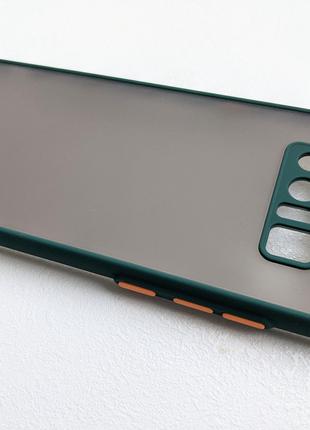 Противоударный матовый чехол для Samsung Galaxy Note 8 Зеленый