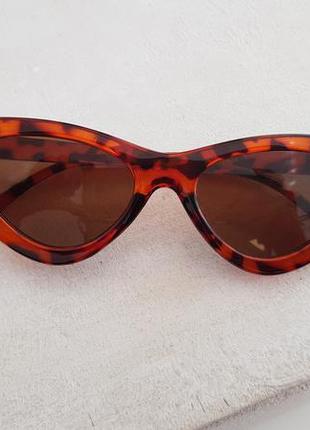 Солнцезащитные леопардовые очки, форма кошечка.