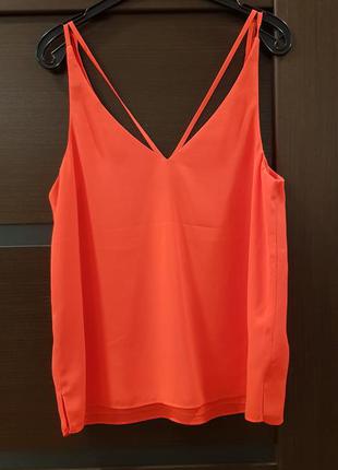 Оранжевая летняя кофточка/топ/блузка