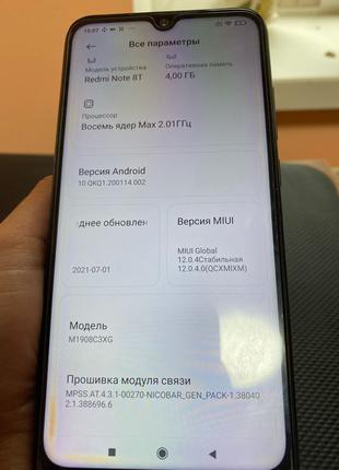 Телефон Xiaomi Redmi note 8t 128 гб