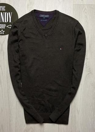 Преміальний кашеміровий светр, джемпер tommy hilfiger, розмір s-m