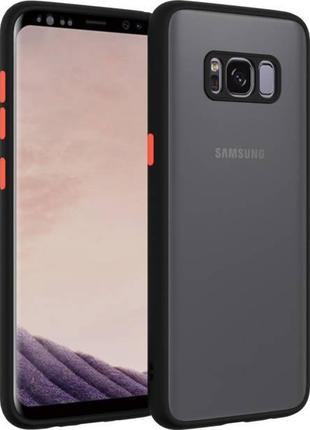 Противоударный матовый чехол для Samsung Galaxy S8 Черный