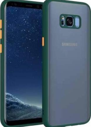 Противоударный матовый чехол для Samsung Galaxy S8 Зеленый