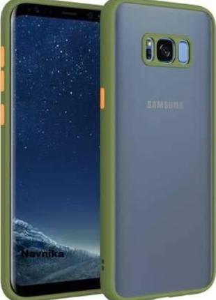 Противоударный матовый чехол для Samsung Galaxy S8 Хаки