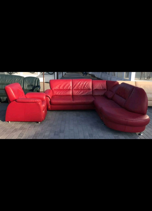 Комплект мягкой мебели угловой диван и кресло