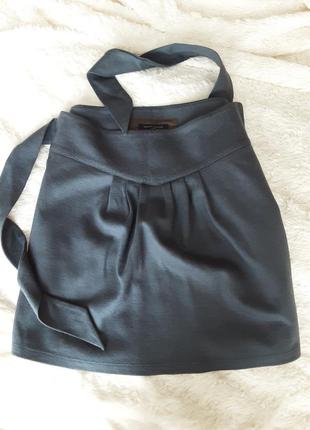 Короткая классическая серая юбка tommy hilfiger