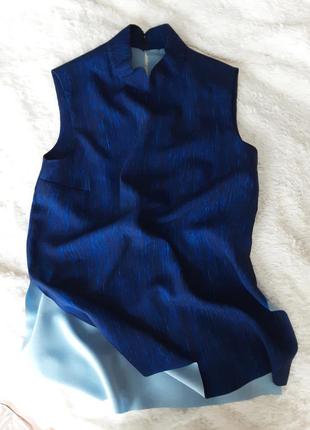 Темно-синяя блуза безрукавка от cos