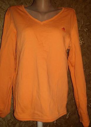 Оранжевый померанчевый пуловер легкий свитер  adidas
