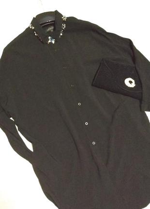 Стильная оверсайз  блуза рубашка туника , франция, р. 6-8