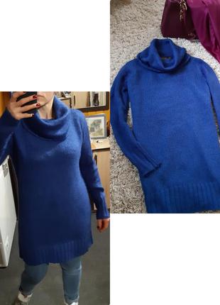 Удлиненный яркий свитер с воротником, trf, p. l