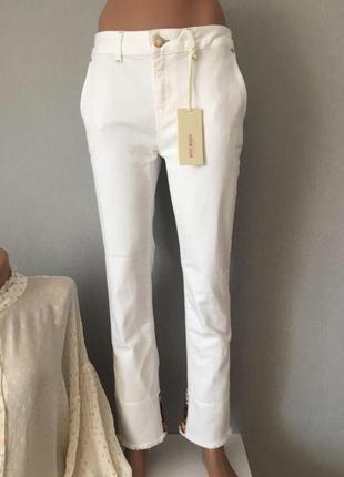 Белые летние стильные джинсы/брюки
