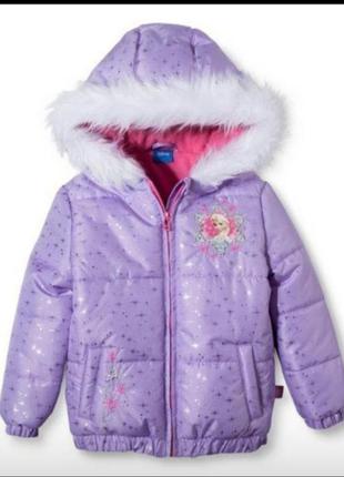 Куртка холодное сердце фроузен frozen на флисе для девочки зим...