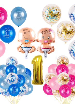 Воздушные шары на день рождения шар цифра мальчик девочка